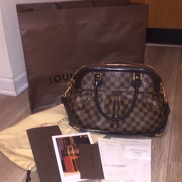 LOUIS VUITTON Damier Ebene Trevi PM 2way Handbag